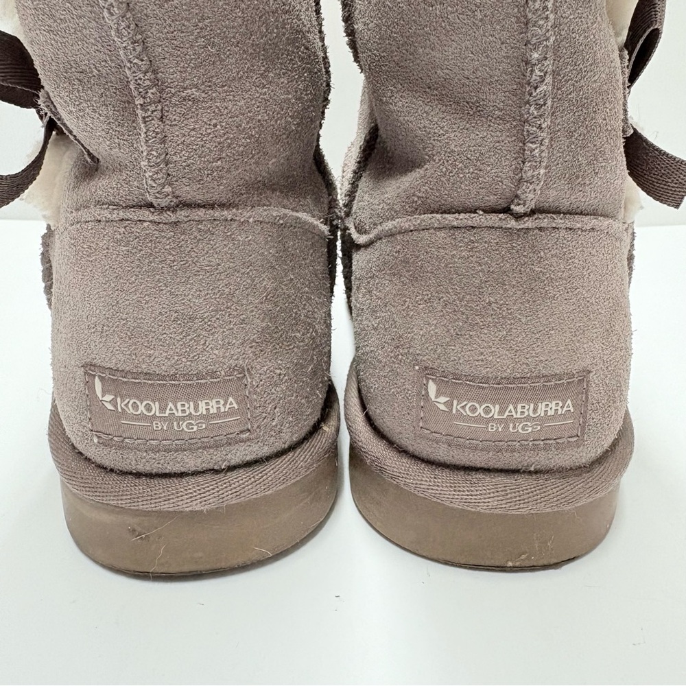 Ugg Koolabura Victoria Tan Suede Boots With Bows Tan Sz 5 - Picture 4 of 7